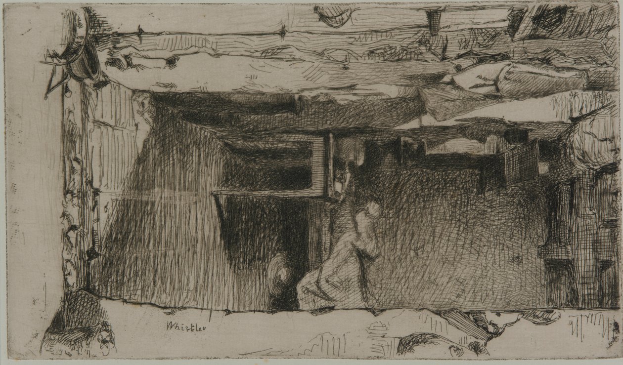 Rag Pickers, Mouffetard Quarter, Paris, 1858. af James Abbott McNeill Whistler