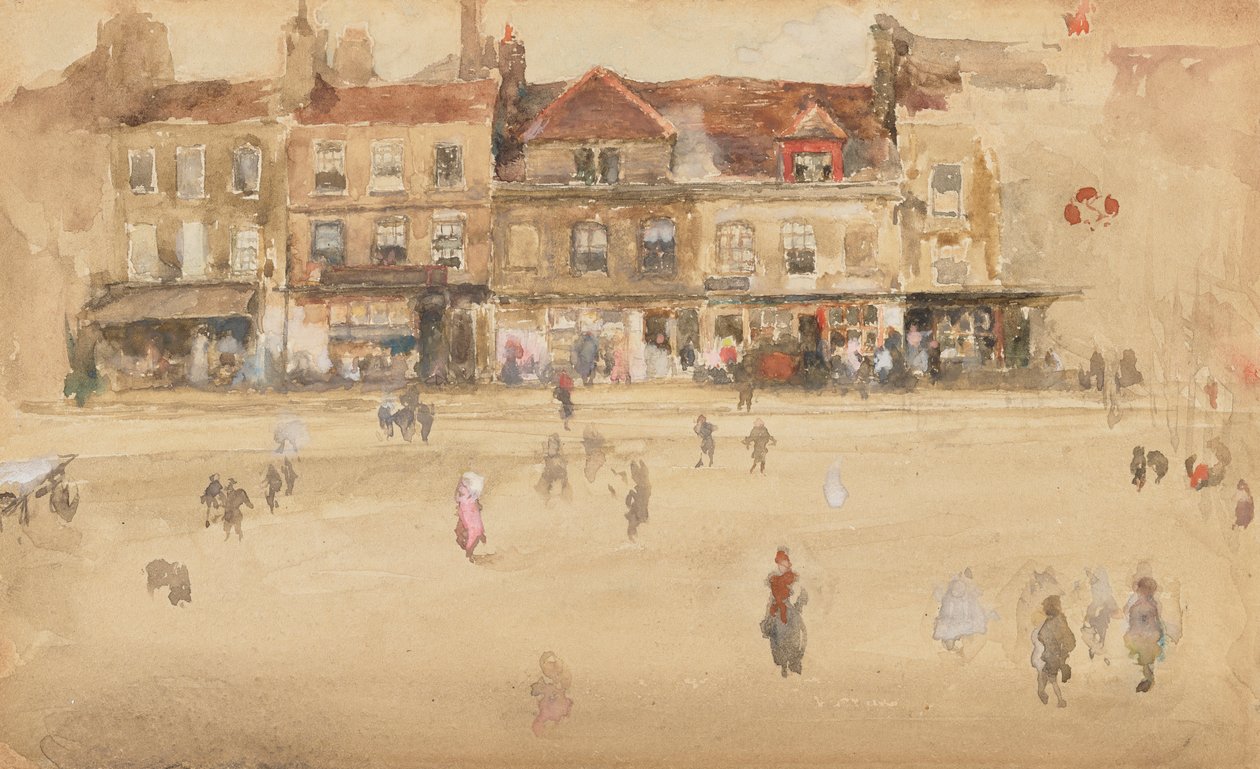 Red and Brown-Hoxton, 1885-1886. af James Abbott McNeill Whistler