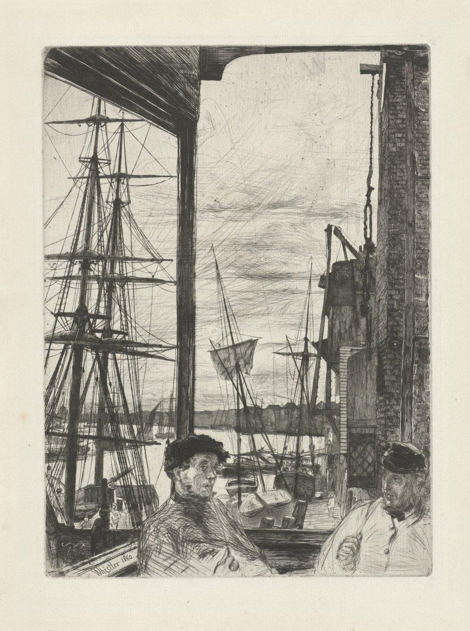 Rotherhithe Seksten raderinger af scener om Themsen og andre emner (serietitel) af James Abbott McNeill Whistler