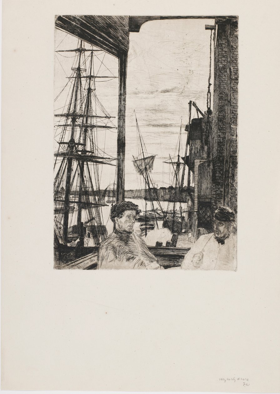 Rotherhithe, 1860. af James Abbott McNeill Whistler
