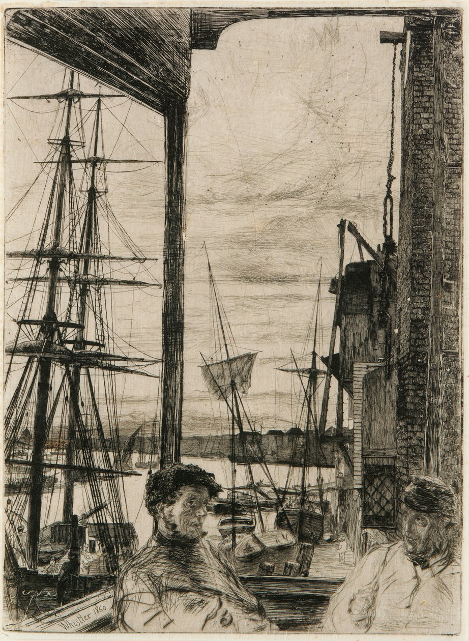 Rotherhithe, 1860. af James Abbott McNeill Whistler