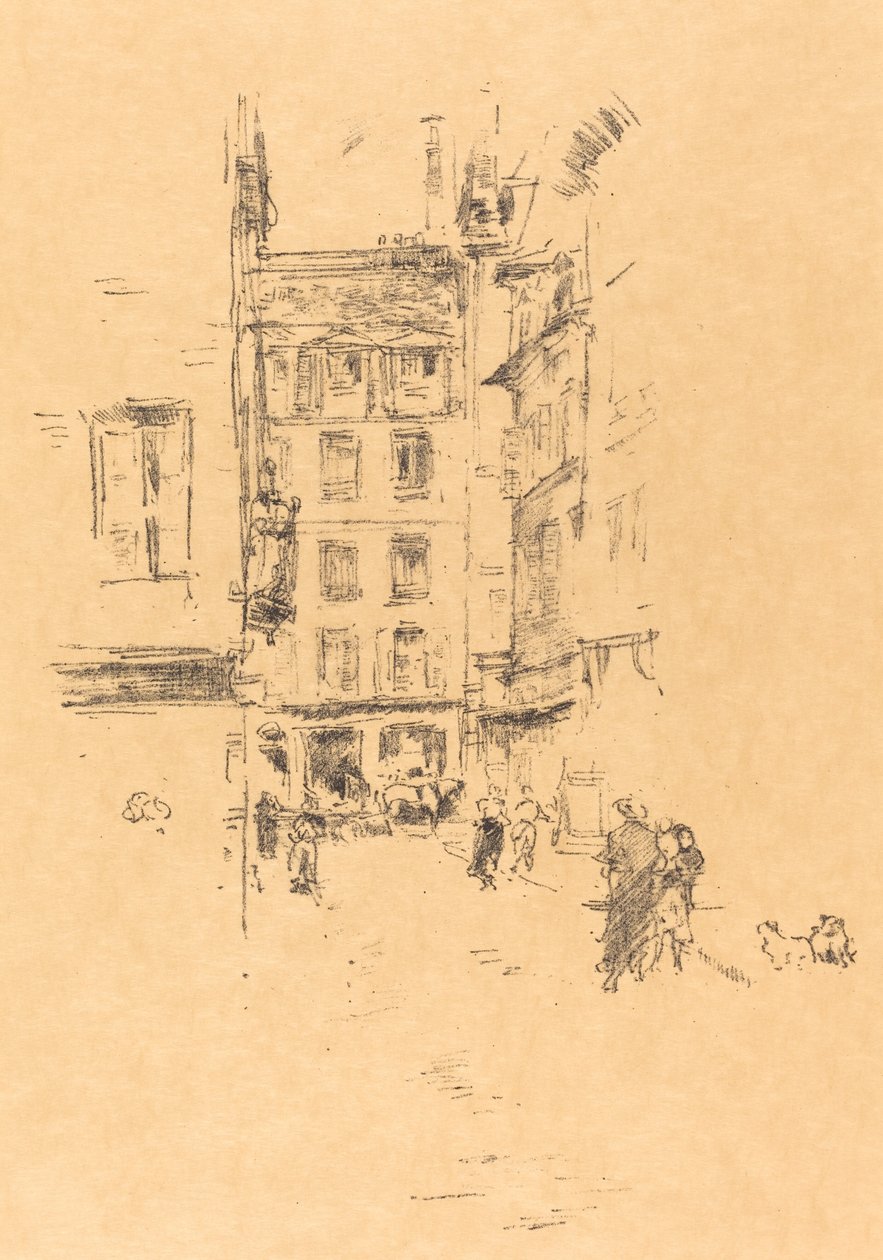 Rue Furstenburg, 1894. af James Abbott McNeill Whistler