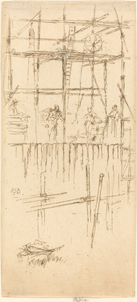 Savoy Stillads, ca. 1887. af James Abbott McNeill Whistler