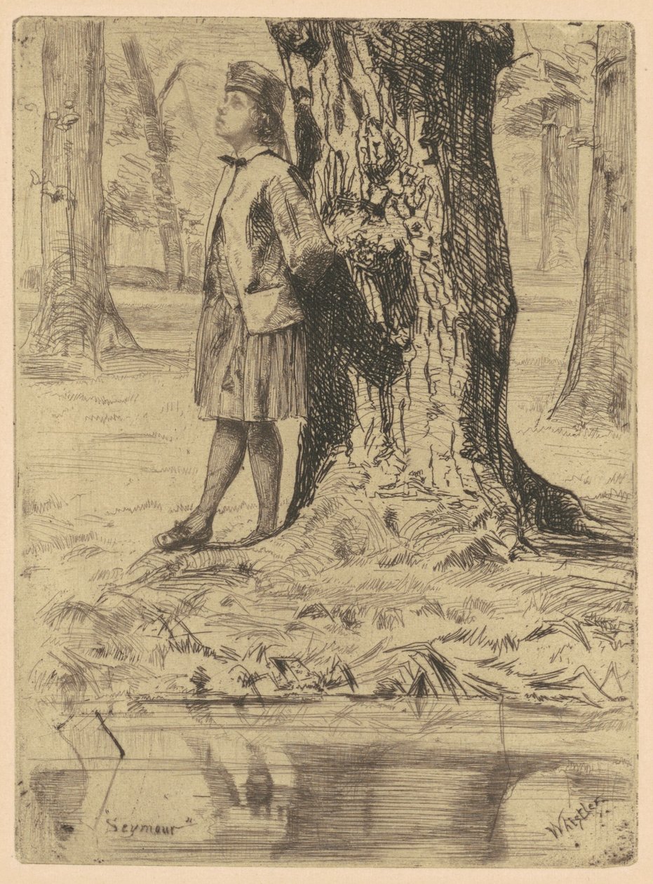 Seymour står under et træ, 18581859. af James Abbott McNeill Whistler