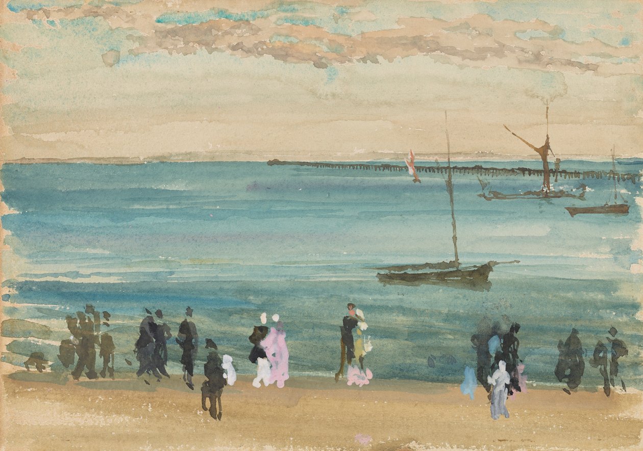 Southend Pier, 1882-1884. af James Abbott McNeill Whistler