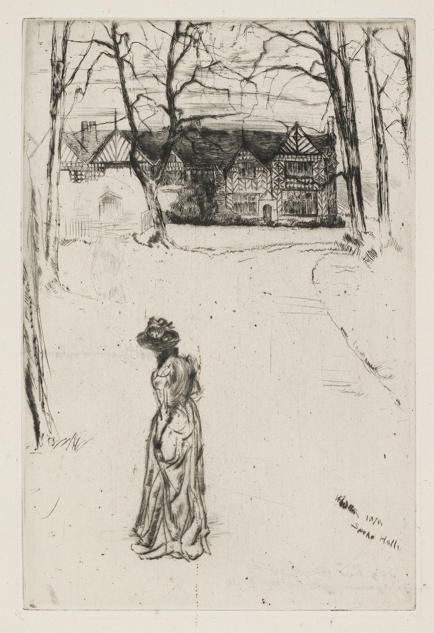 Speke Hall, nr. 1, 1870 (ætsning og tørnål på papir) af James Abbott McNeill Whistler