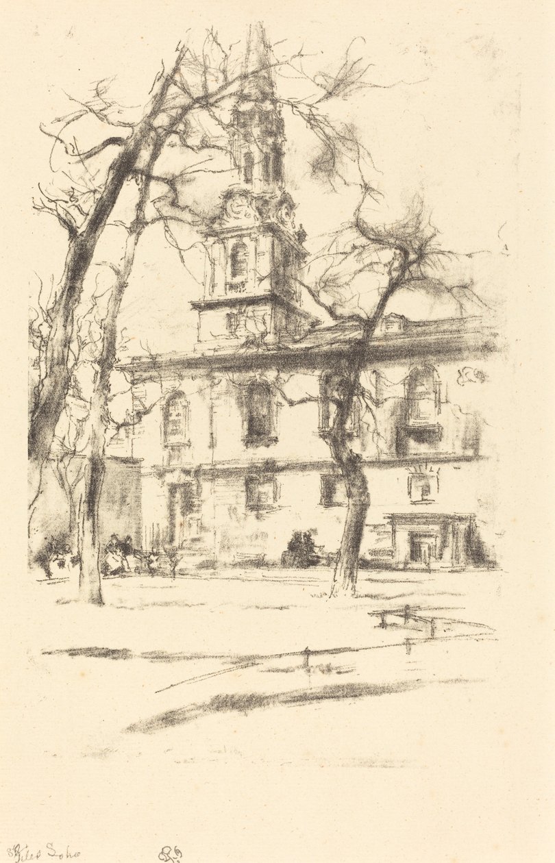 St. Giles-in-the-Fields, 1896. af James Abbott McNeill Whistler