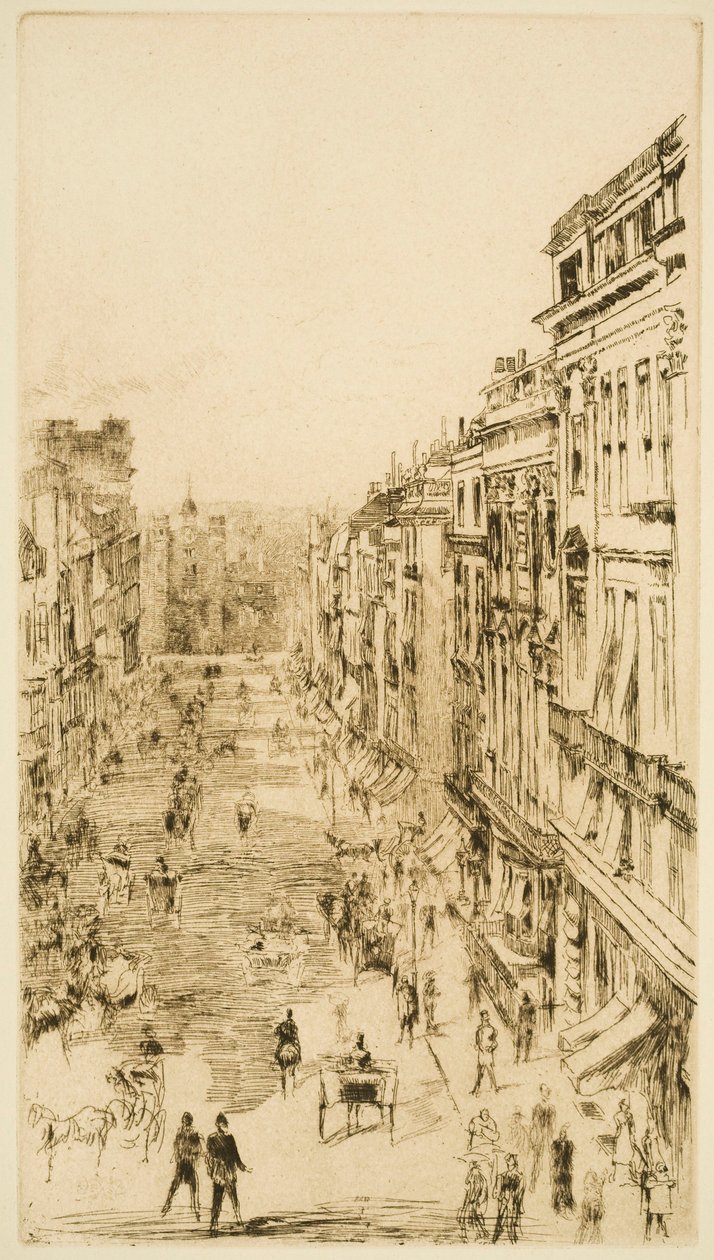 St James’s Street i London af James Abbott McNeill Whistler