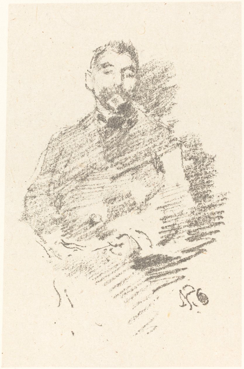 Stephane Mallarmé, 1892. af James Abbott McNeill Whistler