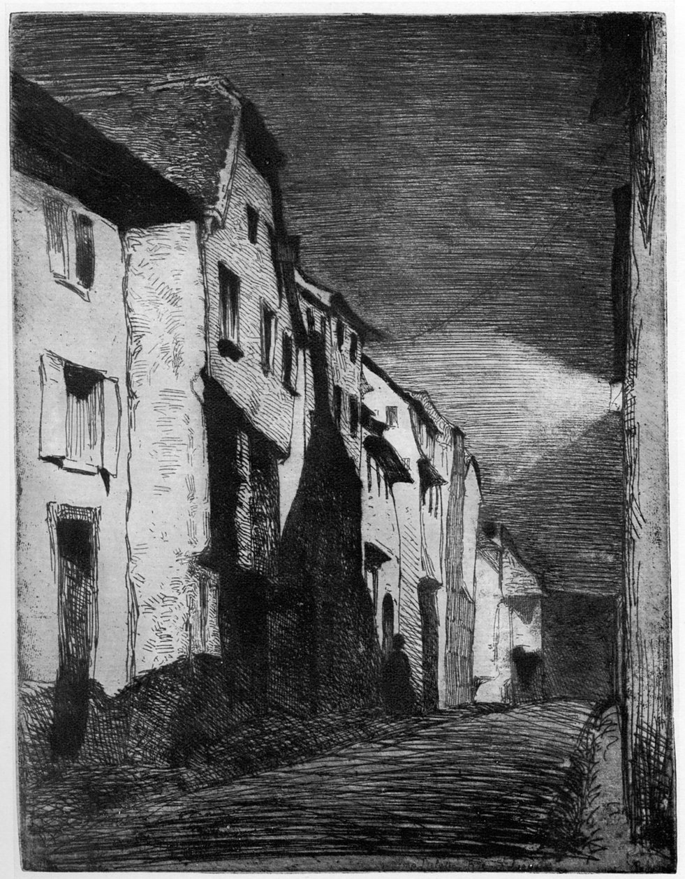 Gade ved Saverne, 1800-tallet 1904. af James Abbott McNeill Whistler