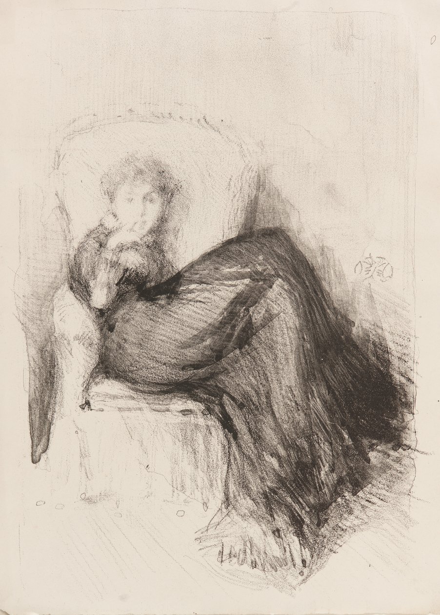 Studie - Maude Seated, 1878. af James Abbott McNeill Whistler