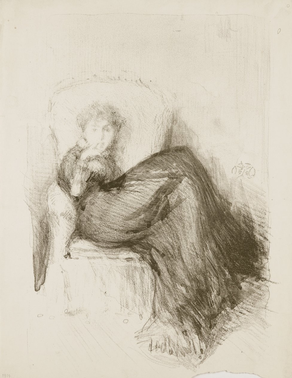 Studie: Maud Seated, 1878 af James Abbott McNeill Whistler