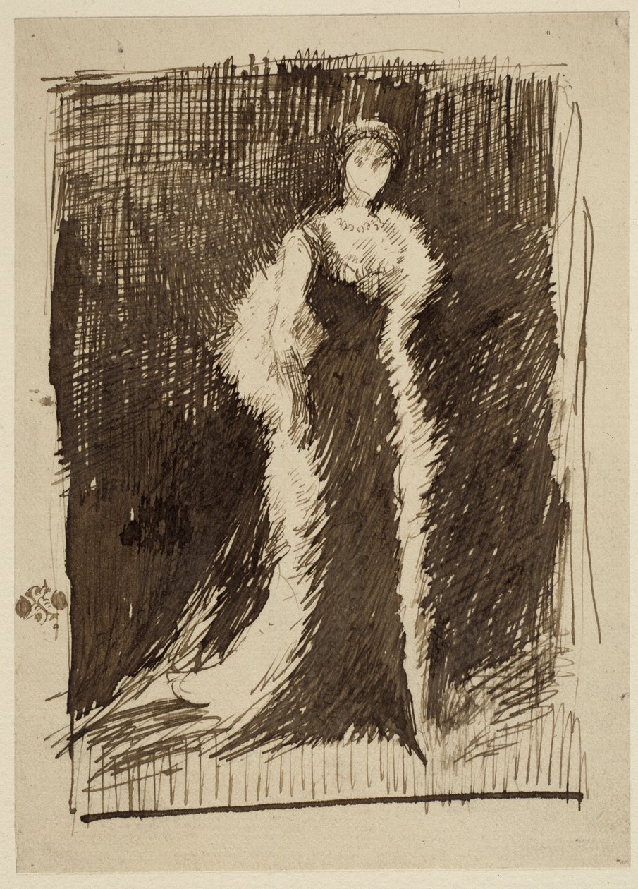 Study for Arrangement in Black: Lady Meux, 1881 af James Abbott McNeill Whistler