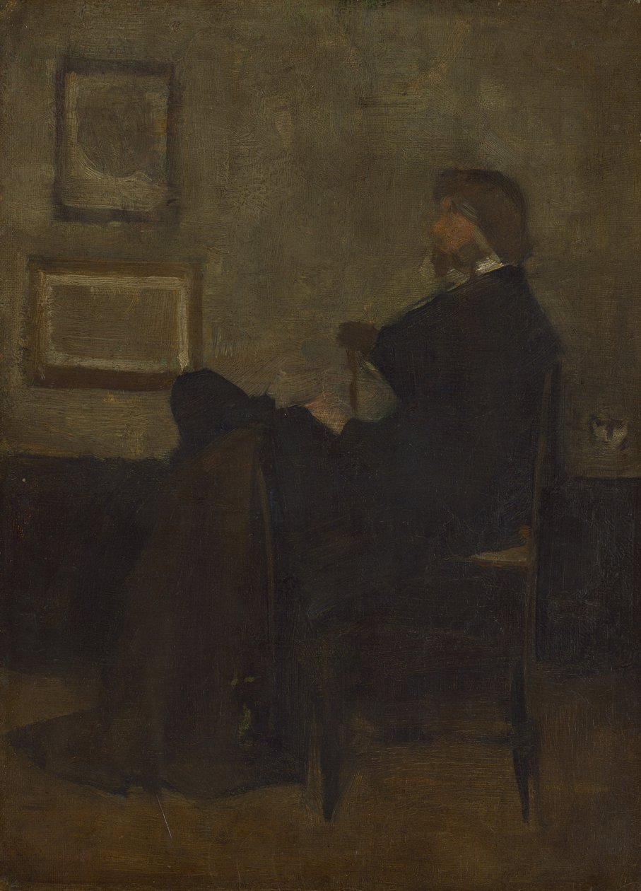 Study for Arrangement in Grey and Black, nr. 2: Thomas Carlyle, 1872-73 af James Abbott McNeill Whistler
