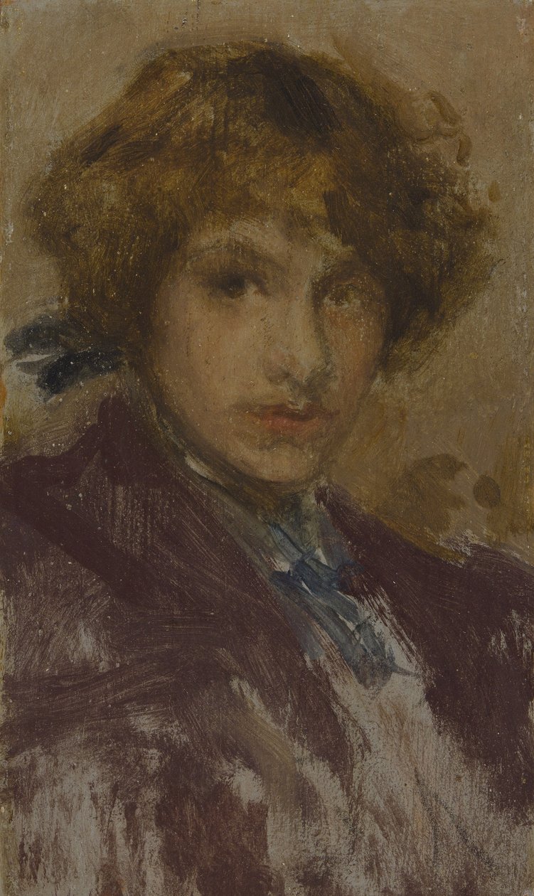 Studie af en ung piges hoved og skuldre af James Abbott McNeill Whistler