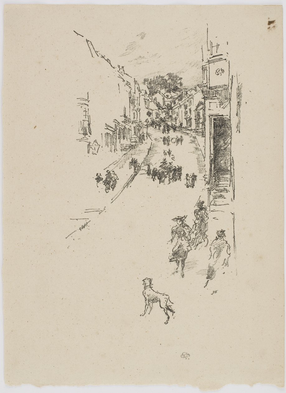 Søndag, Lyme Regis, 1895 (litho på papir) af James Abbott McNeill Whistler