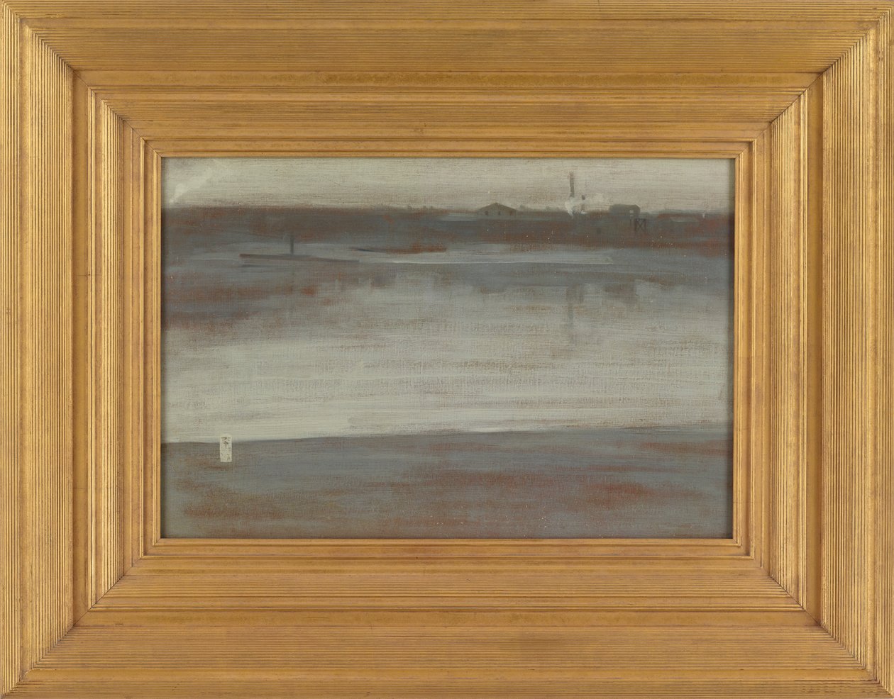 Symphony in Grey: Early Morning, Thames, 1871. af James Abbott McNeill Whistler
