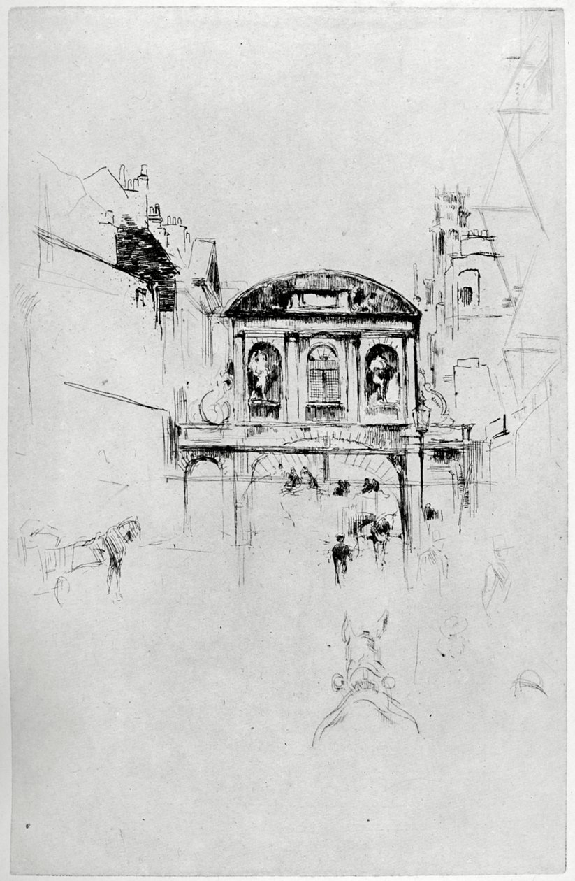 Temple Bar, 19. århundrede 1904. af James Abbott McNeill Whistler