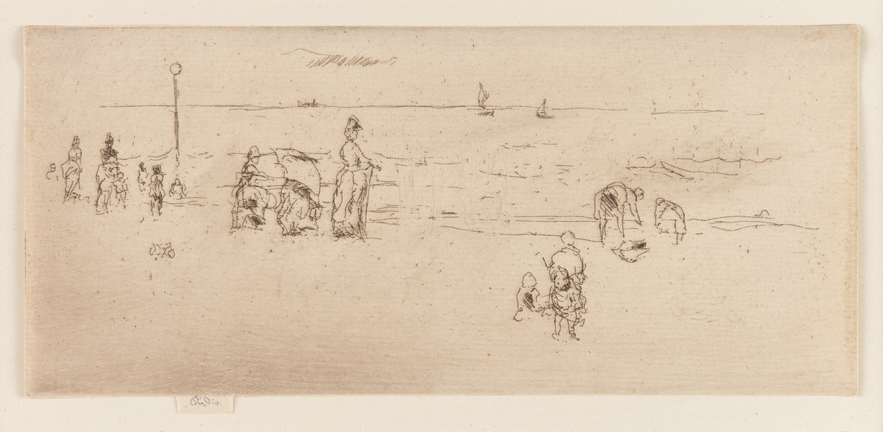 Stranden, Oostende, 1887. af James Abbott McNeill Whistler