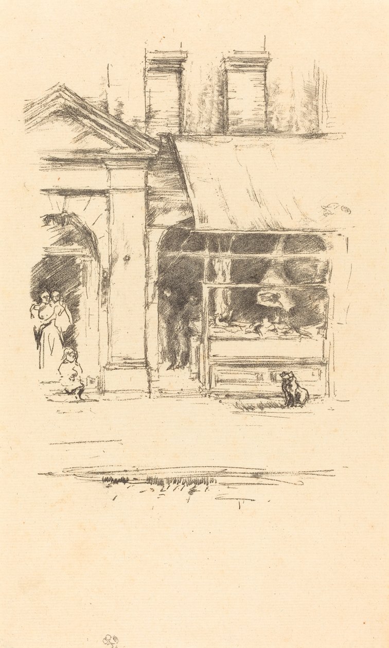 Slagterens hund, 1896. af James Abbott McNeill Whistler