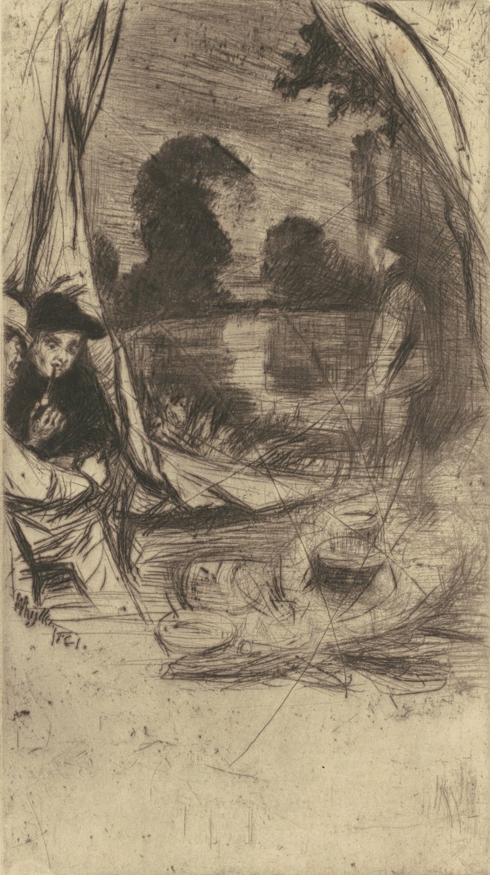 Lejren, 1861 udgivet 1879. af James Abbott McNeill Whistler