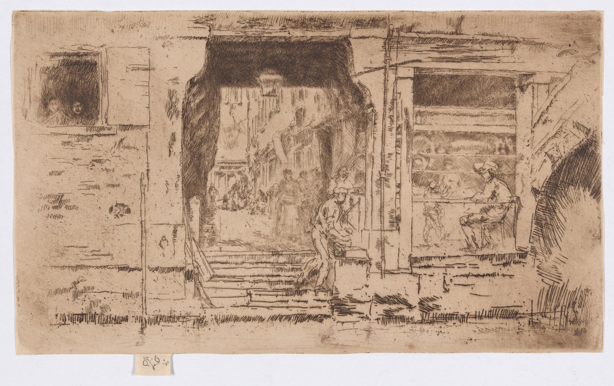 Fiskebutikken, Venedig af James Abbott McNeill Whistler