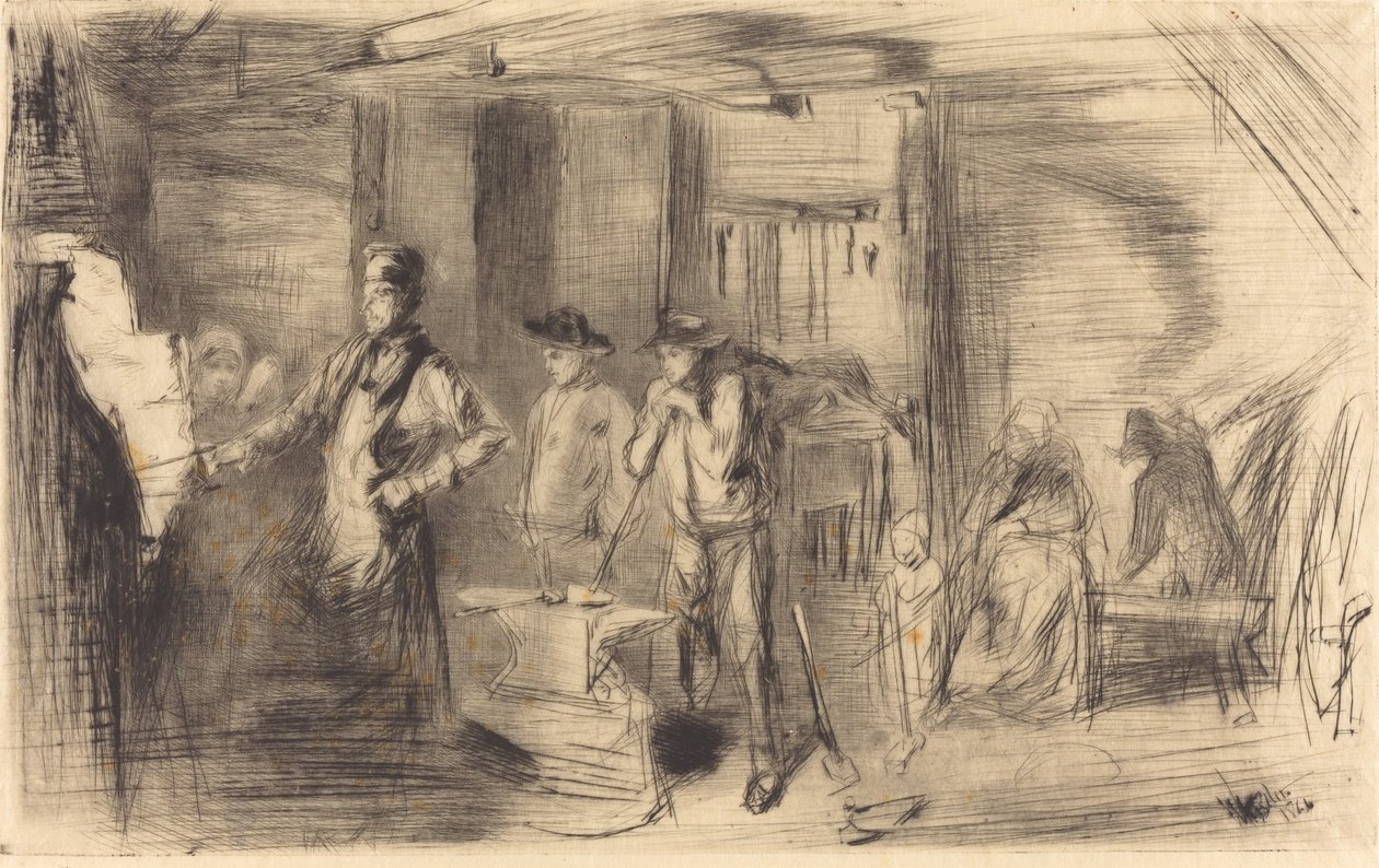 Smedjen, 1861. af James Abbott McNeill Whistler