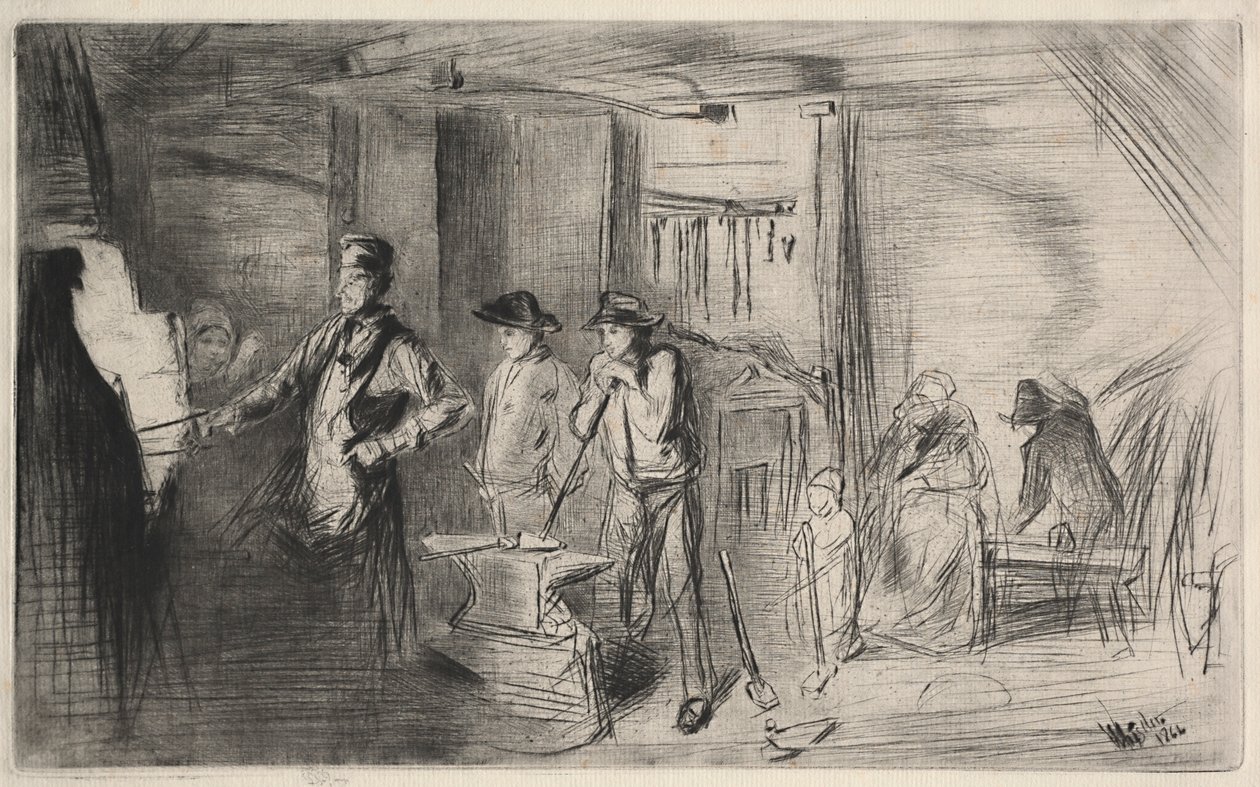 Smedjen, 1862. af James Abbott McNeill Whistler