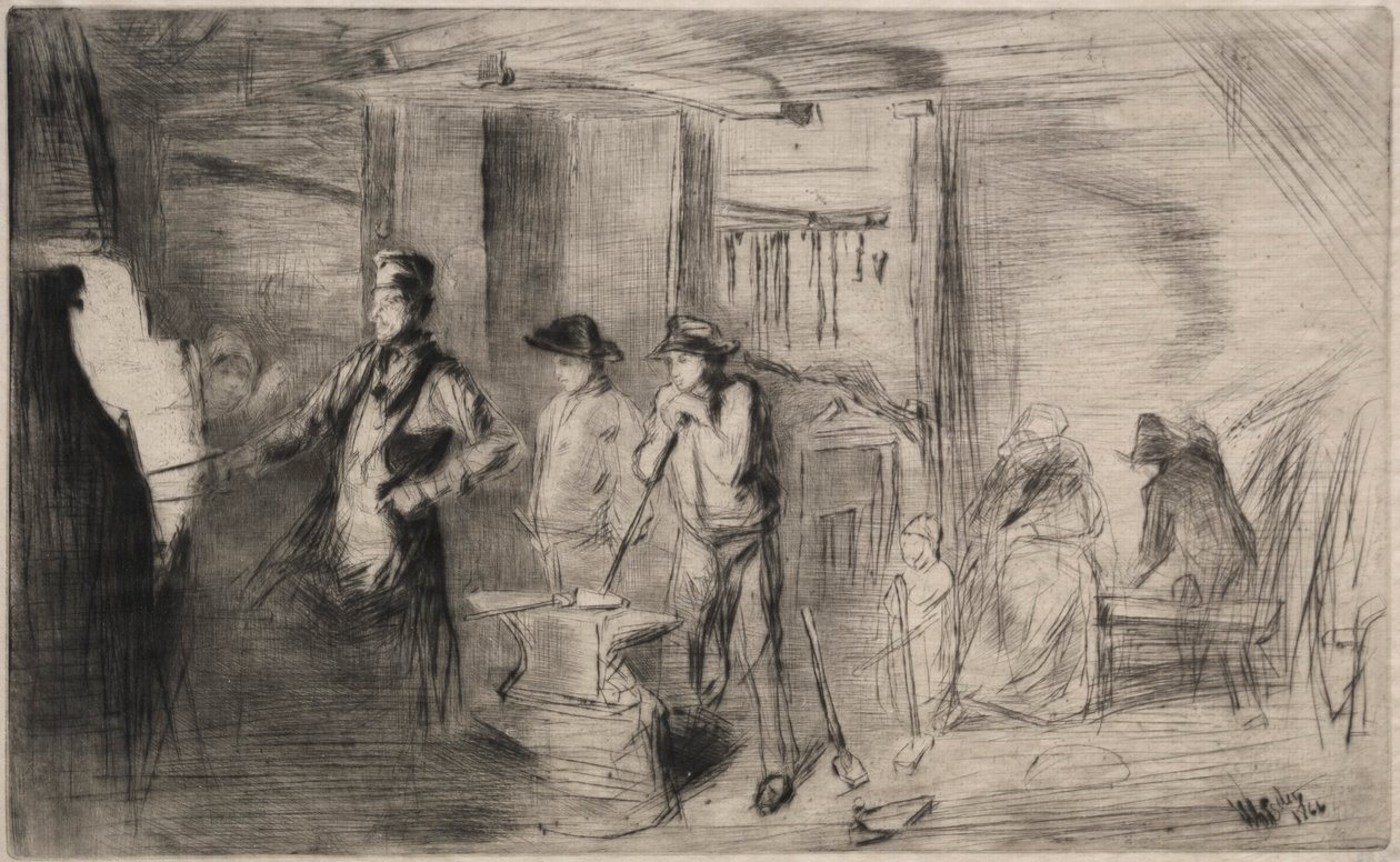 Smedjen, 1866. af James Abbott McNeill Whistler