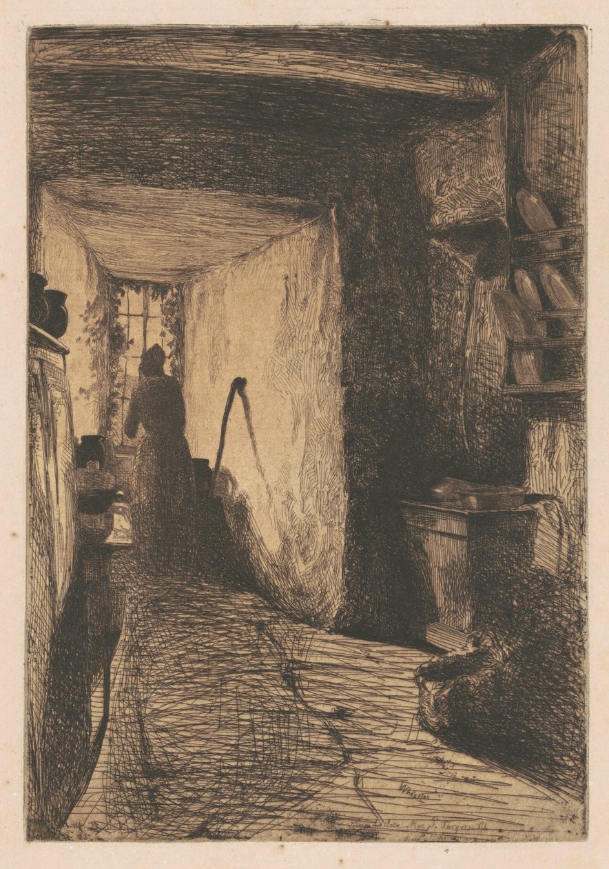 Køkkenet, 1858. af James Abbott McNeill Whistler