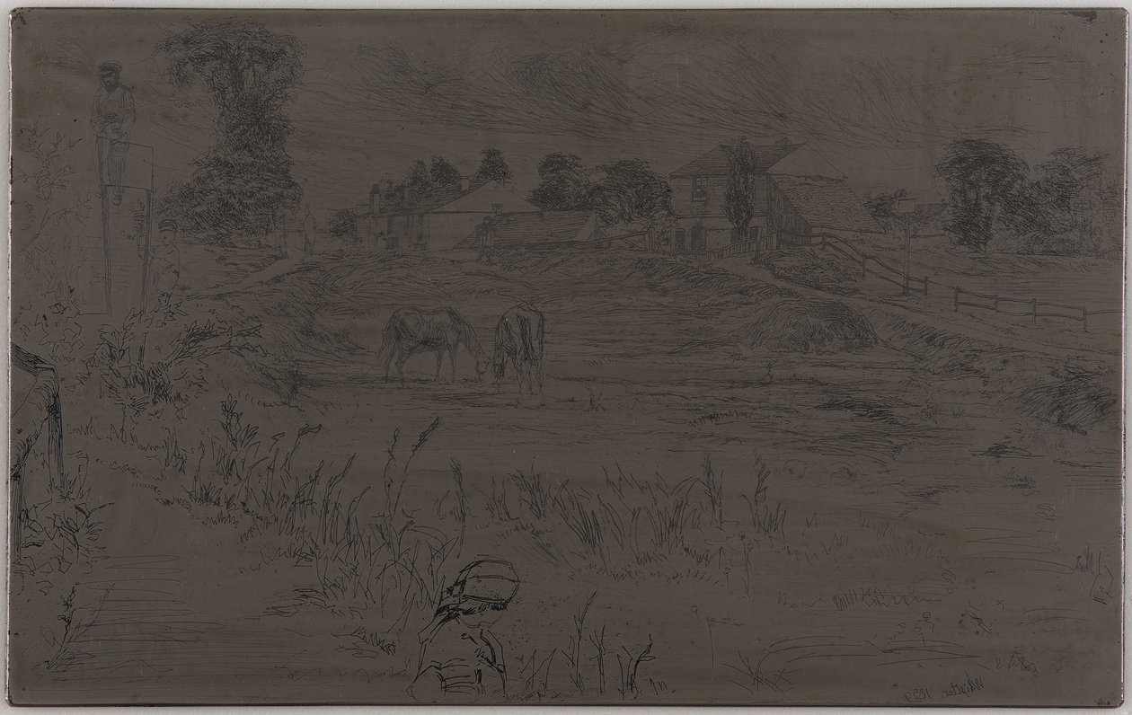 Landskabet med hesten, 1859. af James Abbott McNeill Whistler
