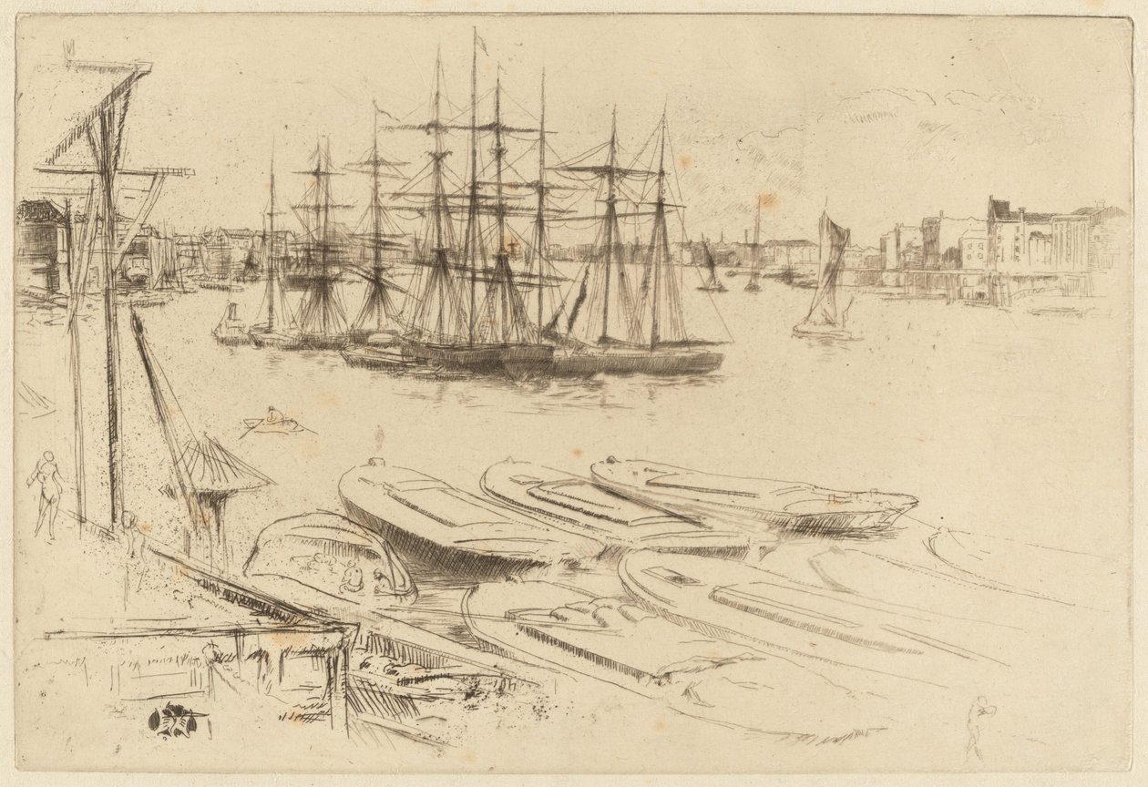 Den store pool, ca. 1879. af James Abbott McNeill Whistler