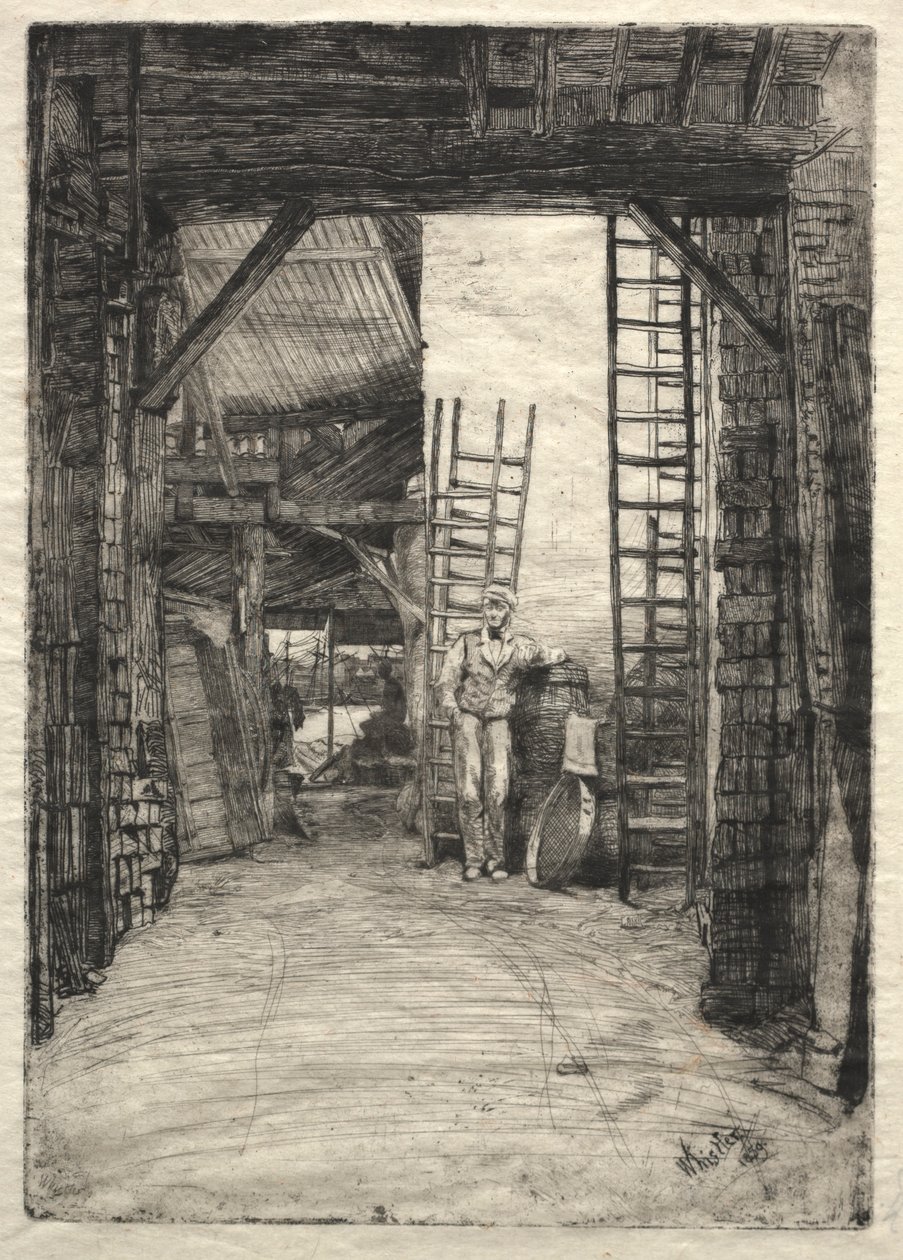 Kalkbrænderen, 1859. af James Abbott McNeill Whistler