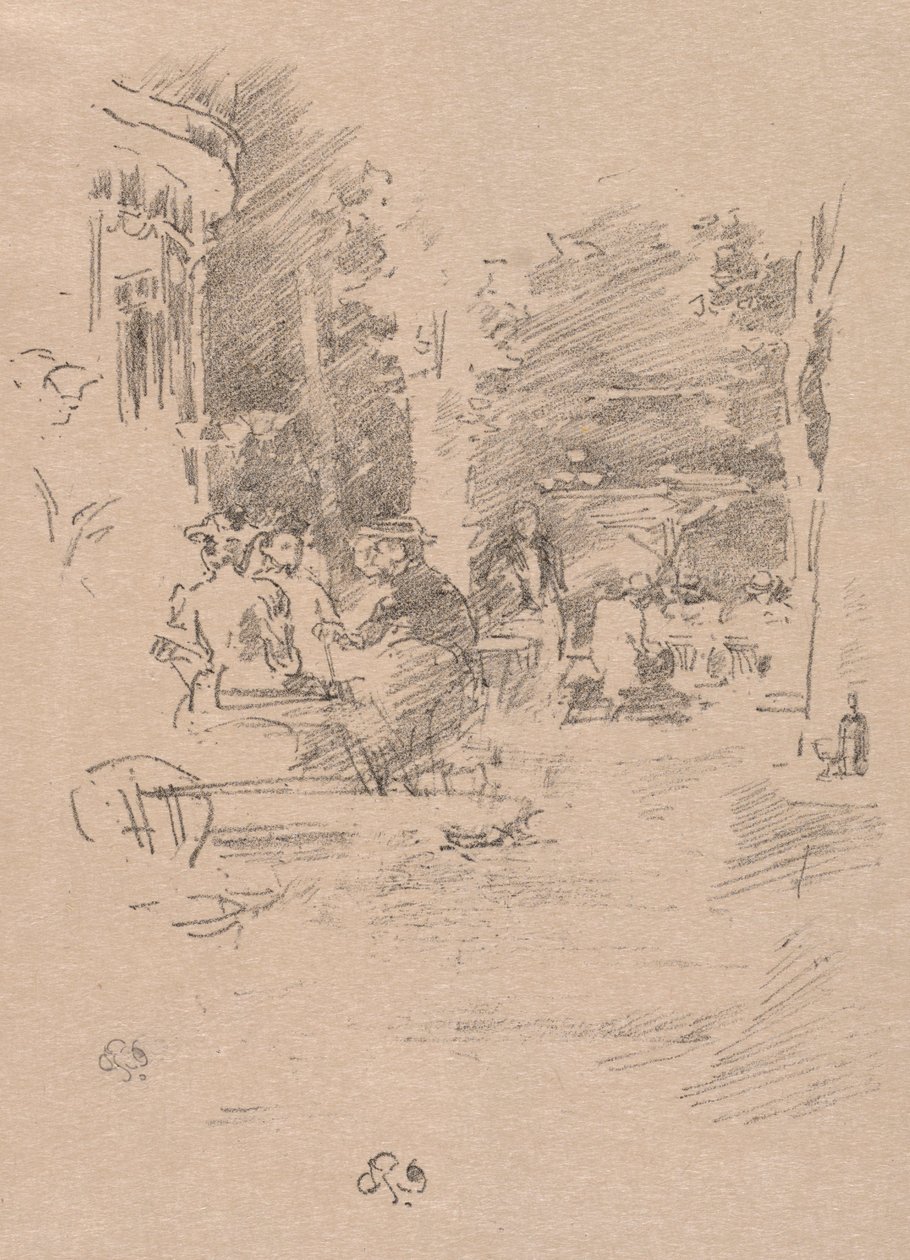 Den lille café i skoven, 1894. af James Abbott McNeill Whistler