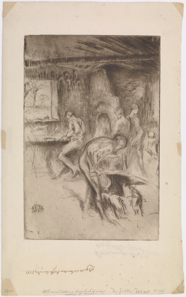 The Little Forge, Liverpool, 1875. af James Abbott McNeill Whistler