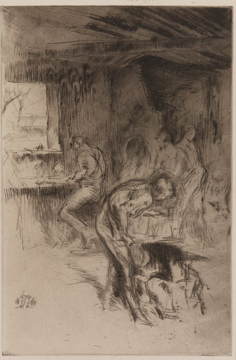 The Little Forge, Liverpool, 1875. af James Abbott McNeill Whistler