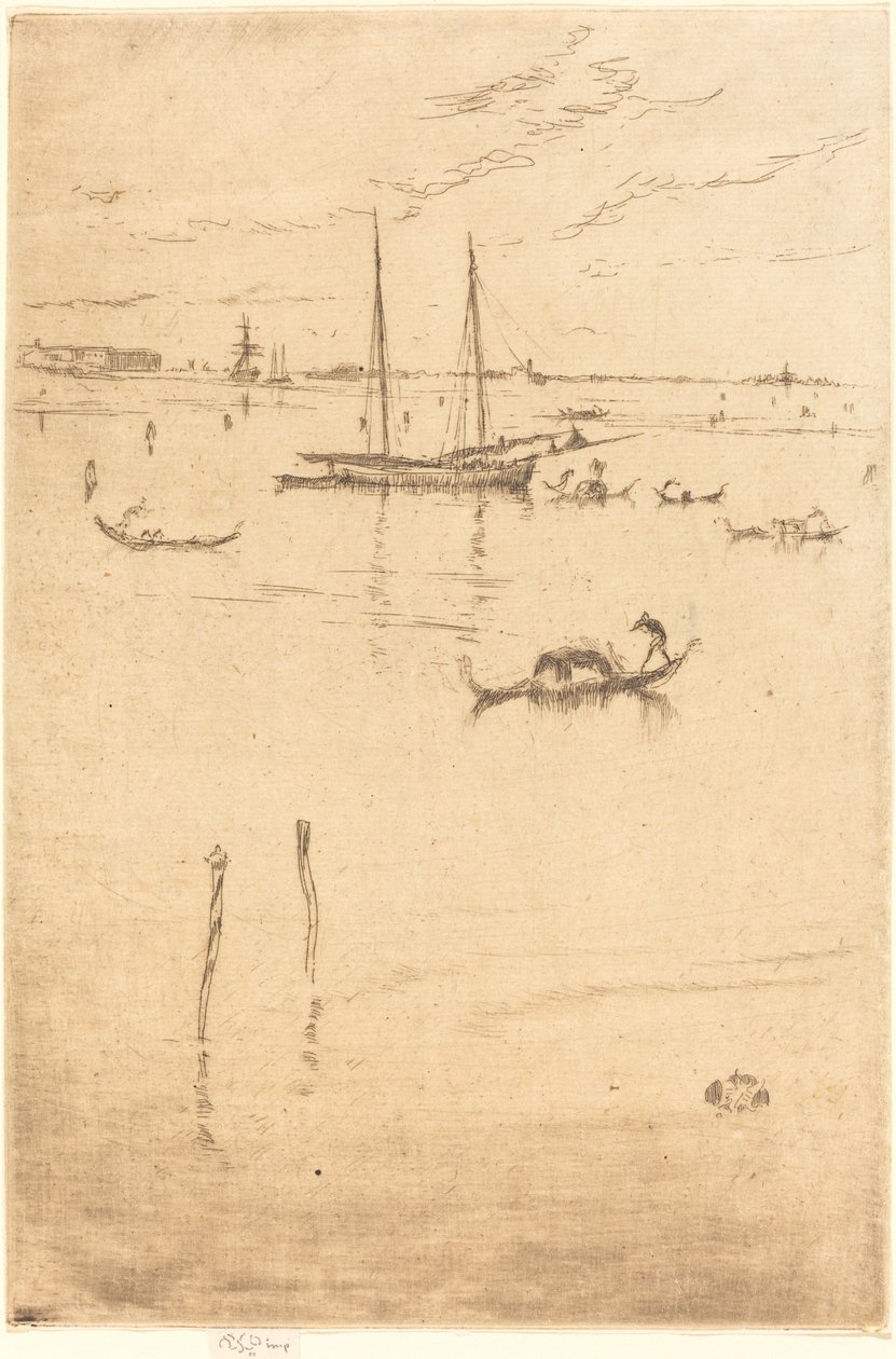 Den lille lagune, 18791880. af James Abbott McNeill Whistler