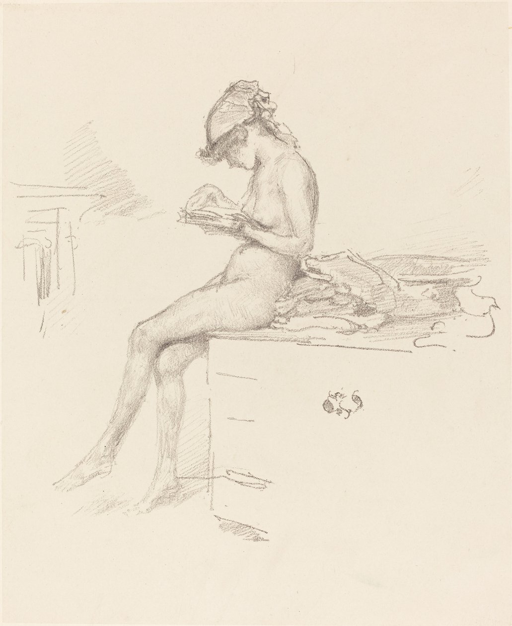 Den lille nøgenmodel, Reading, 18891890. af James Abbott McNeill Whistler