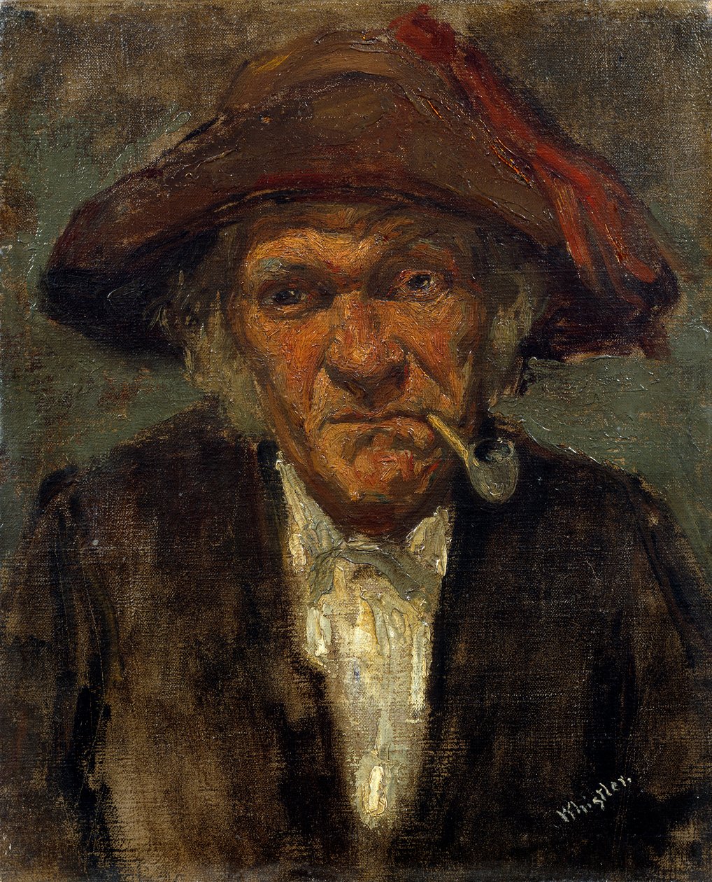 The Man Has The Pipe Painting af James Mac Neil Whistler (1834-1903) af James Abbott McNeill Whistler