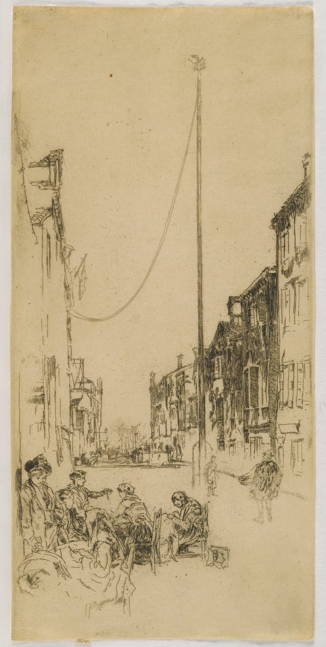 The Mast, 1880 (radering på papir) af James Abbott McNeill Whistler