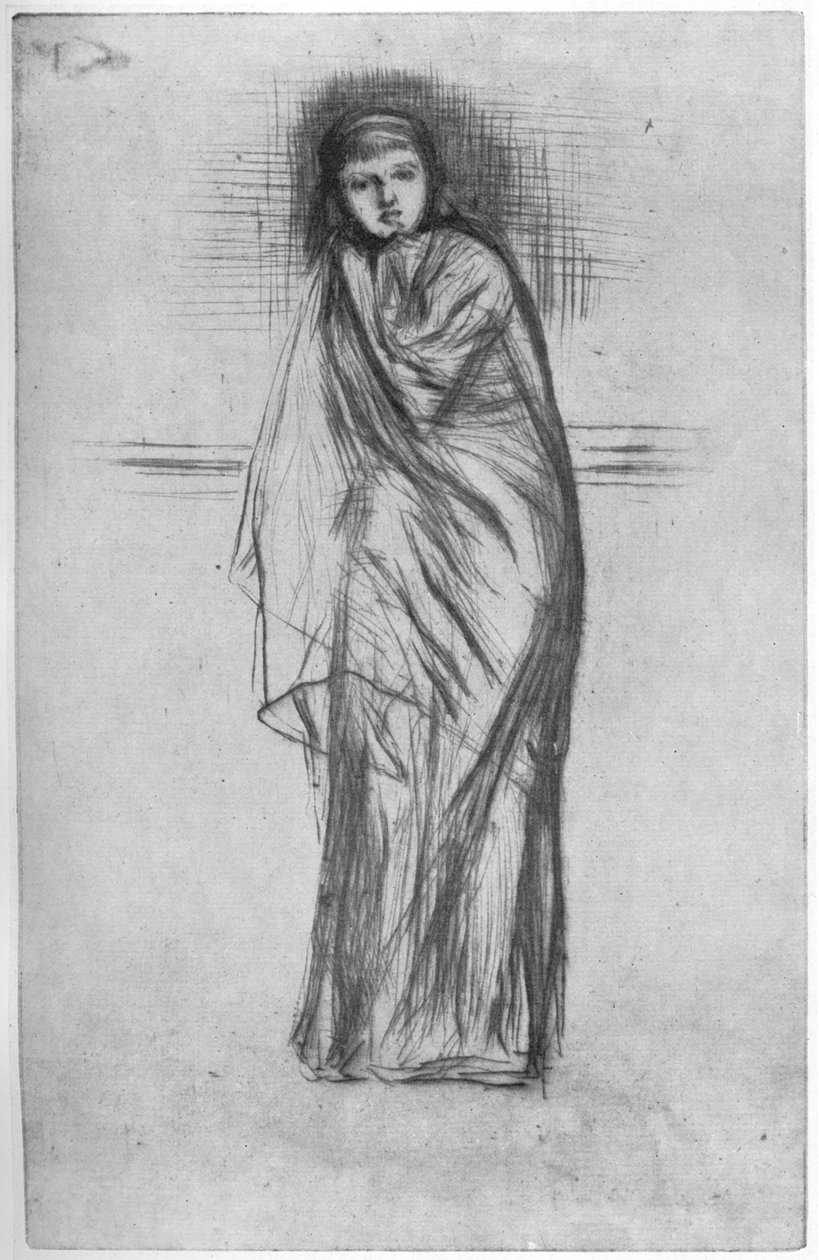 The Model Resting, 1800-tallet 1904. af James Abbott McNeill Whistler