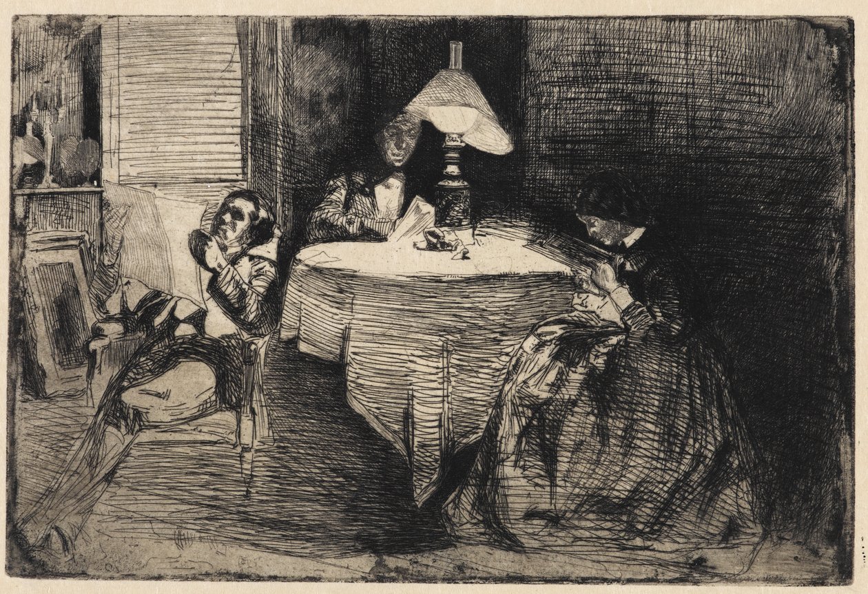 Musikrummet, 1858. af James Abbott McNeill Whistler