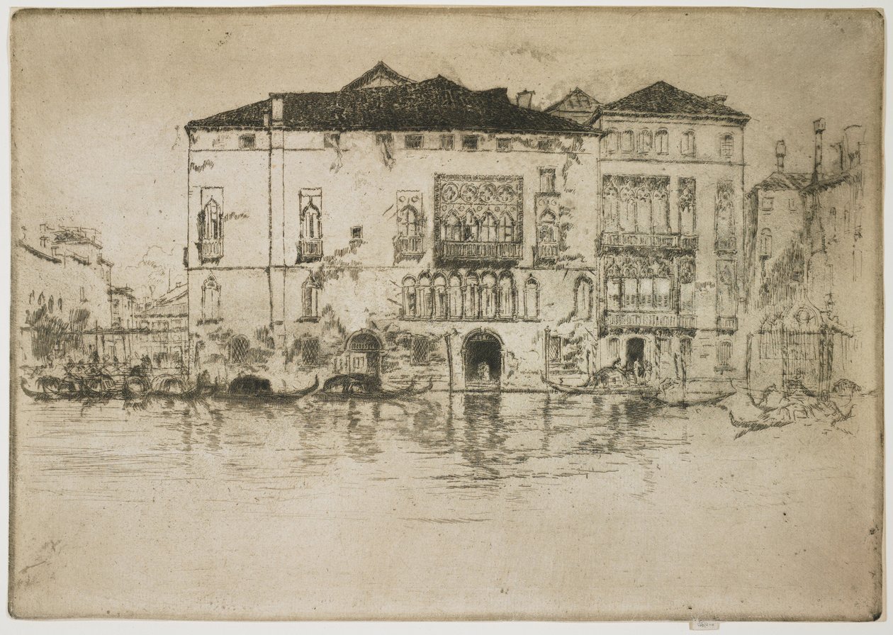 Paladserne fra det første Venedig-sæt af James Abbott McNeill Whistler