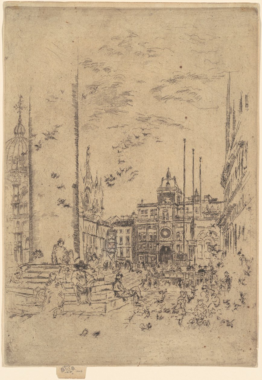 Piazzetta, 1879-1880. af James Abbott McNeill Whistler