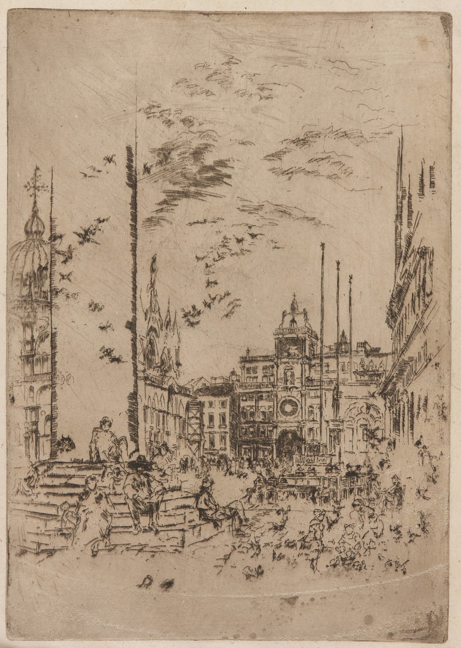 Piazzetta, 1879-1880. af James Abbott McNeill Whistler