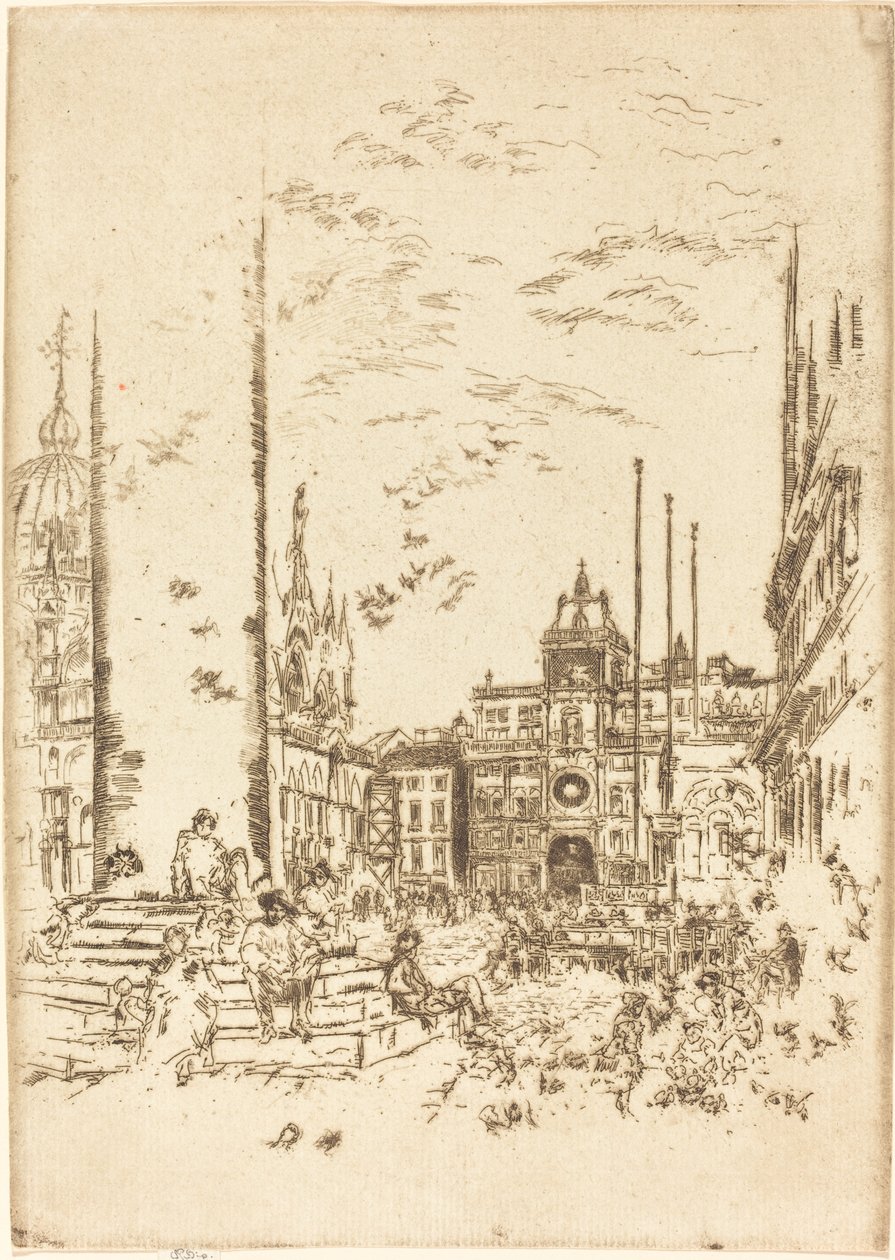 Piazzetta, 1880. af James Abbott McNeill Whistler