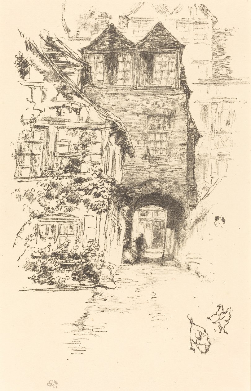 Præstens hus, Rouen, 18941895. af James Abbott McNeill Whistler