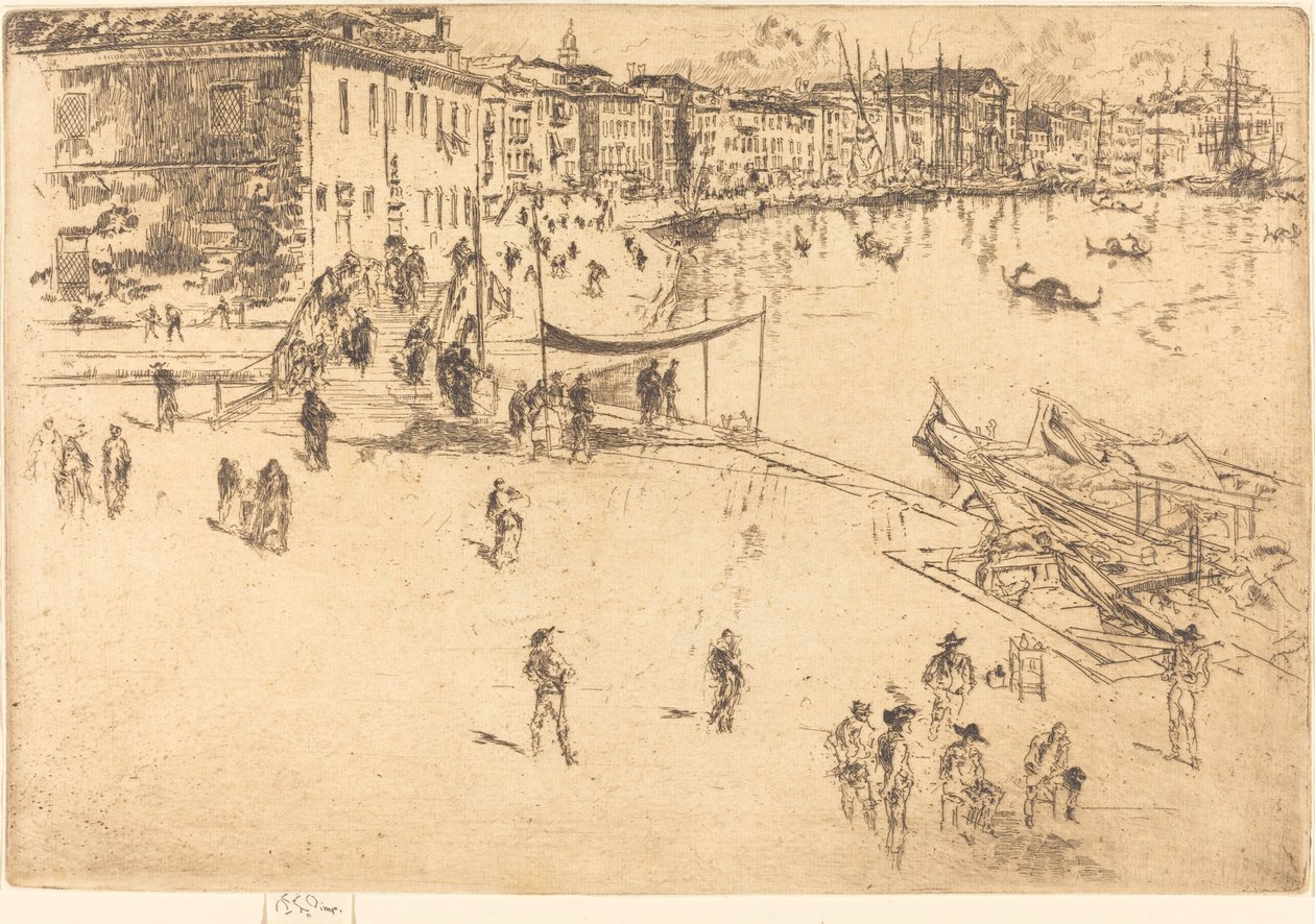 The Riva, nr. II, 1880. af James Abbott McNeill Whistler
