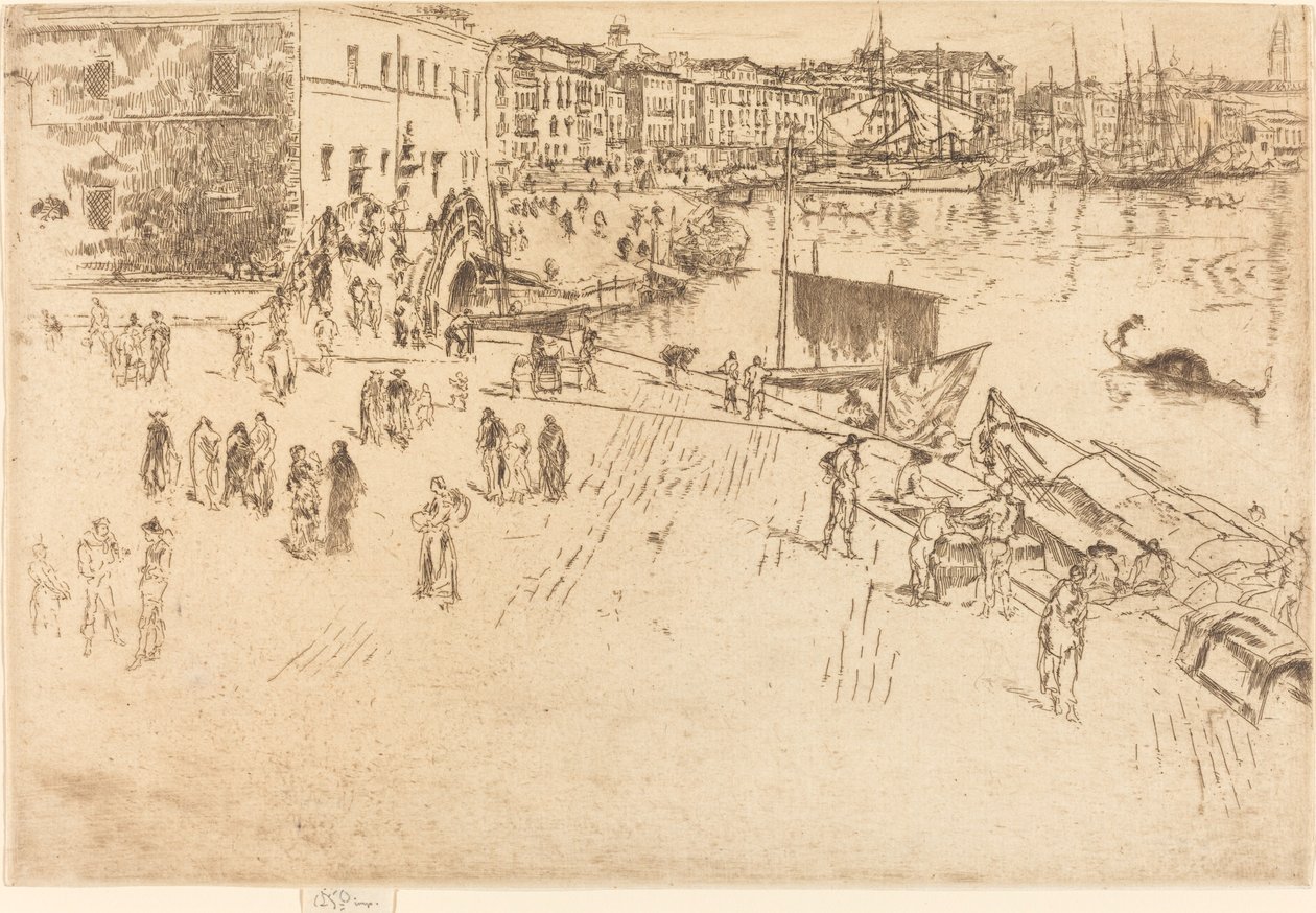 The Riva, No.I, 18791880. af James Abbott McNeill Whistler