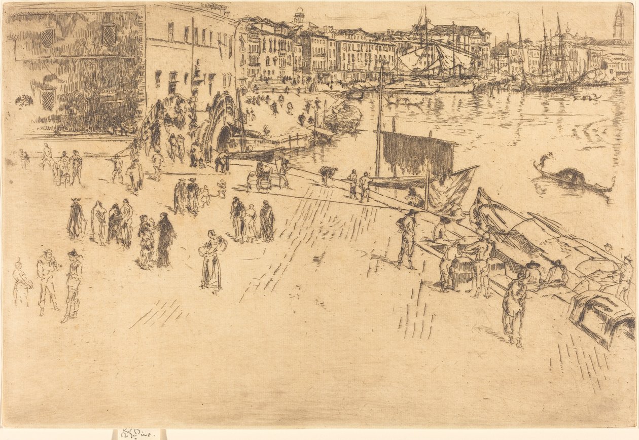 The Riva, No.I, 18791880. af James Abbott McNeill Whistler